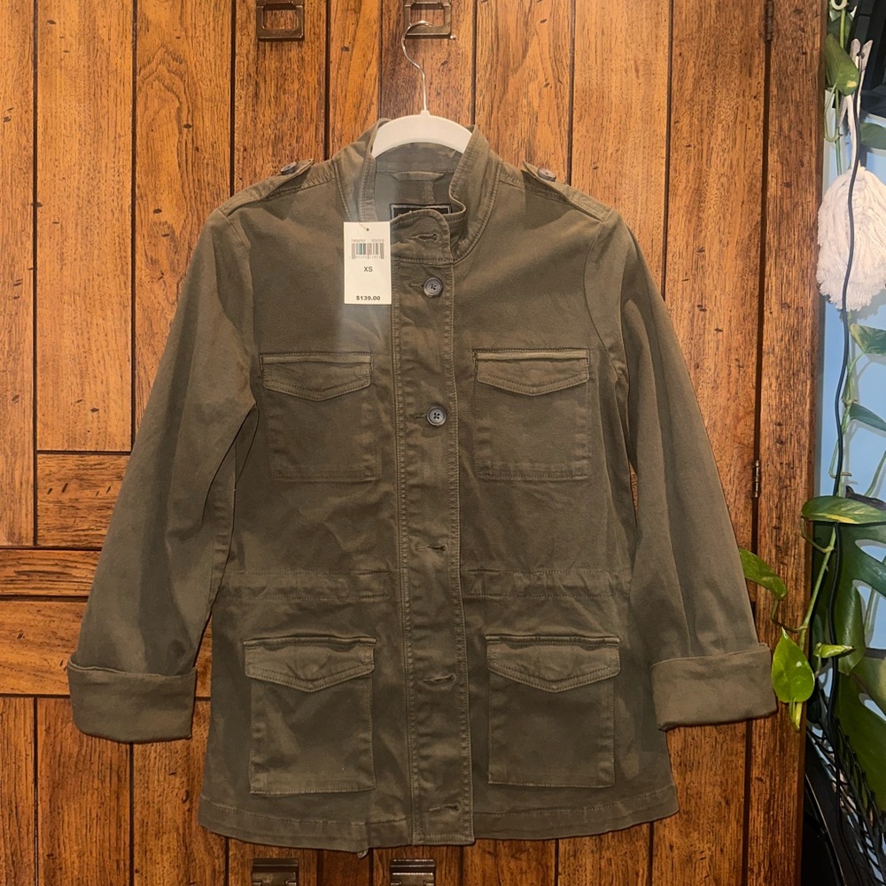 Lucky Brand Khaki Button-Up Jacket
